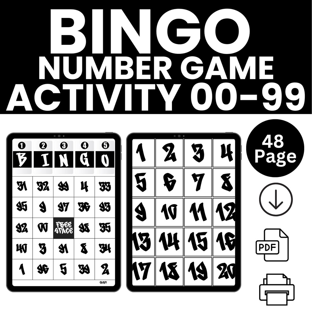 Printable Bingo Number Cards Fun and Easy Bingo Templates for Parties ...