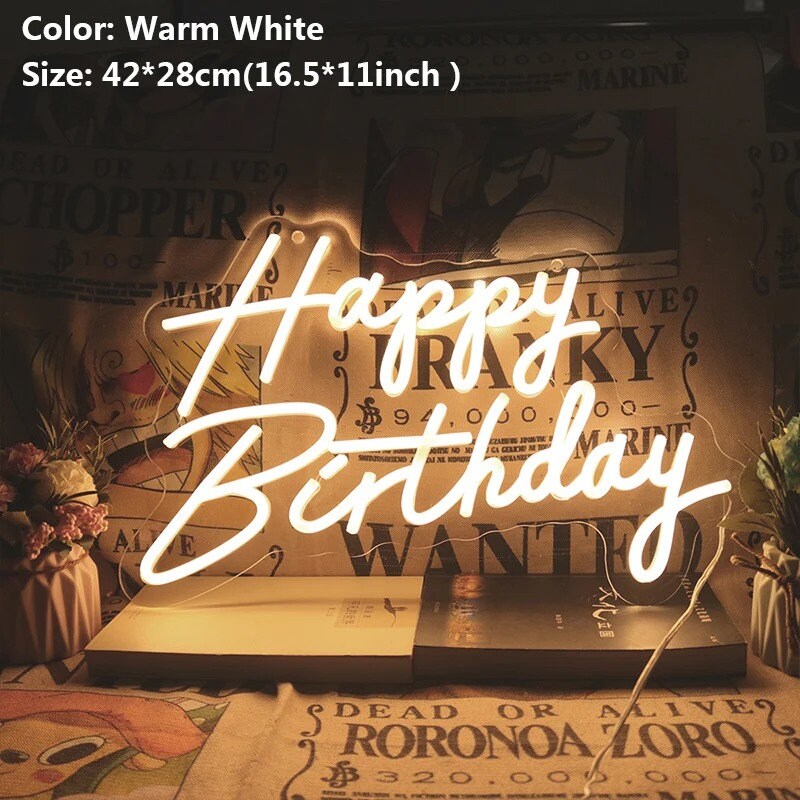 Custom Birthday Sign Custom Neon Birthday Sign Birthday Neon Sign Happy