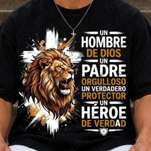 Un Hombre De Dios Padre Protector PNG Christian Faith Gift for Dad Spanish Digital