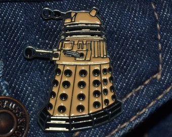 Dalek Pin *New Design* (dim 40x20mm) DR WHO , Tardis, Police Box, Time Machine, Cyberman - Enamel Metal Lapel Pin Badge