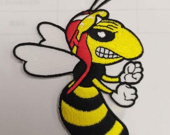 Evil Wasp or Bad Wasp Vespa Patch *New Design* (embroidered max.dim 9 cm) vintage deadstock Vespa Scooter Lambretta Mod Northern Soul MC TS
