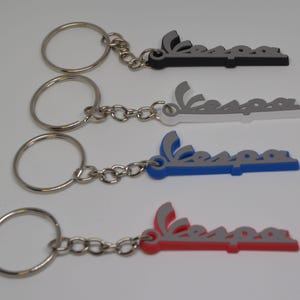 Vespa Soft Key Ring / Key Chain – lightweight, bendable, do not scratch any piant! max. 2 inch/5 cm Scooter, Roller Keyring Keychain MC