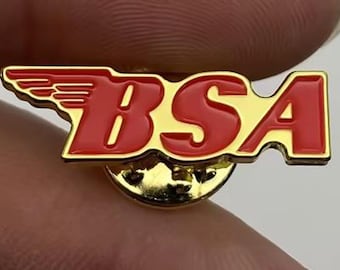 BSAモーターサイクルピン - ゴールドまたはシルバー（最大寸法25mm） - エナメルメタルラペルピンバッジ ボンネビルタイガーMC