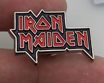 Vintage Iron Maiden Pin (max.dim 25 mm) Enamel Metal Lapel Pin Badge Mega Death Trash Metal Hard Rock MC Music