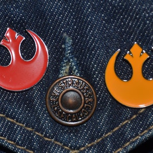 Rebel Phoenix Shape Pin (Red, Orange or Sky Blue dim 22 mm) Rebel Alliance Starbird Star Wars Rebellion Imperial Enamel Metal Lapel Badge ts