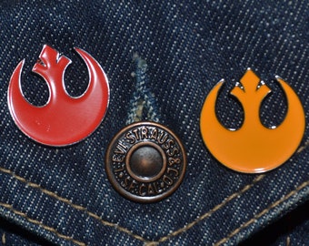 Rebel Phoenix Shape Pin (rojo o naranja máximo dim 22 mm) Rebel Alliance Starbird Star Wars Rebellion Imperial Esmalte Metal Lapel Pin Insignia