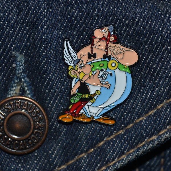 Vintage Asterix, Obelix & Idefixe Pin (max.dim 30 mm) - Enamel Metal Lapel Pin Badge mb Limited Stock ts