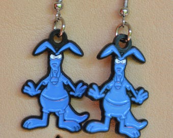Die Blaue Elise or the Aardvark Style Earring Set (dim 50mm) - Enamel Metal Lapel Pin Badge MB
