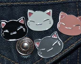 Pin de gato - Nemu Neko Pin (estilo anime/manga del gato durmiente; max.dim 25 mm) - Insignia de pin de solapa de metal esmaltado Anime Manga Nippan Japón