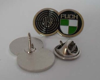 Puch - Steyr Logo Pin Classic Design Vintage (max.dim 25mm) - Enamel Metal Lapel Pin Badge MC