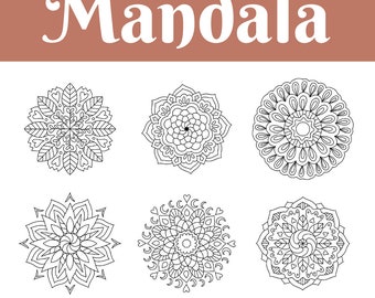 25 Simple Mandala Circle Focus Coloring Pages