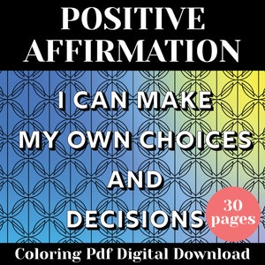 Pacote de páginas para colorir .pdf para impressão de afirmação positiva 3