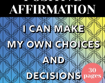 Positive Affirmation Printable .pdf Coloring Pages Pack 3
