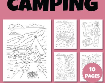 Camping Coloring Sheets Pack 3