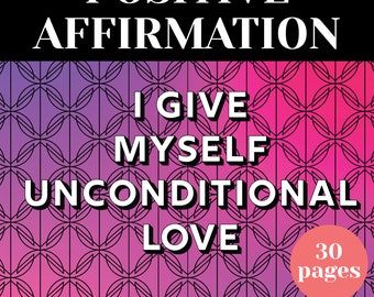Positive Affirmation Printable .pdf Coloring Pages Pack 4