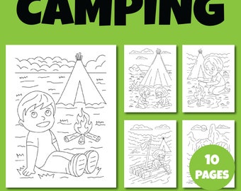 Camping Coloring Sheets Pack 1