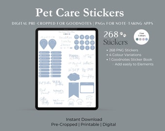 Dog Digital Planner Stickers, Vet, Groomer Appointments (268 PNG, Goodnotes)