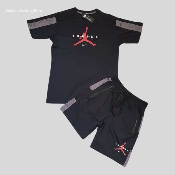 Men's Two Piece Sets, Casual Tracksuit, Short Sleeve T-shirt, Shorts, Fitness Sportswear, Summer Clothing