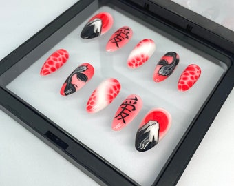 Pays du Soleil Levant - Japon - Press On Nails - Faux Ongles - Kit Application Inclus