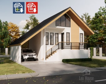 Pianta della casa piccola, Pianta della casa moderna, Pianta della casa piccola, Design moderno della casa piccola, Pianta di base [A13]