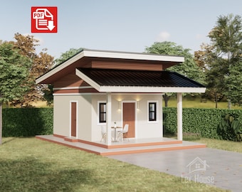 Plan de petite maison, Plan de maison moderne, Plan d'une petite maison, Conception de petite maison moderne, Plan d'étage de base [A12]