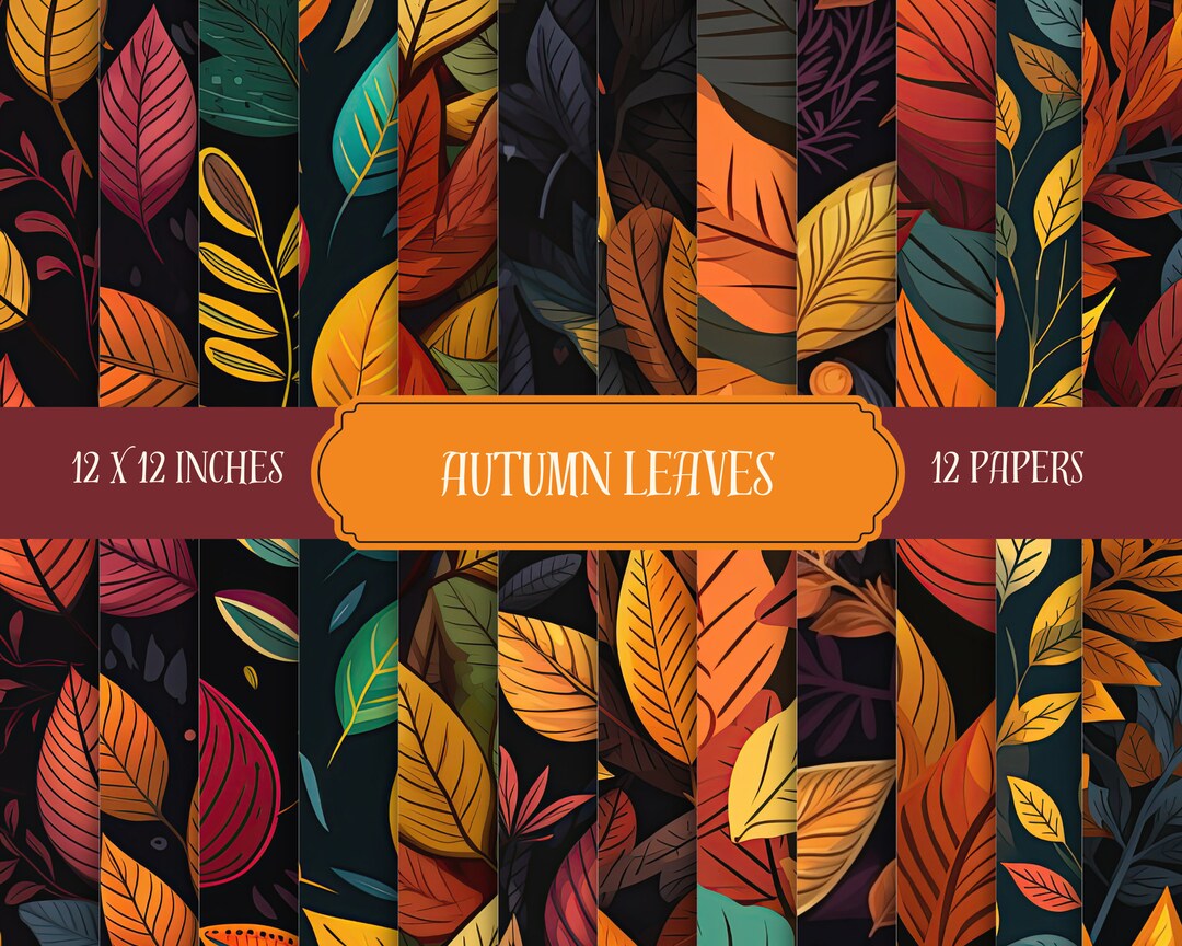 Autumn Leaves Digital Paper: Seamless Fall Designs (digital Download ...