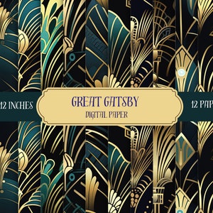 Great Gatsby, Designs, Digital Downloads, Gatsby 1920 Style Digital Paper