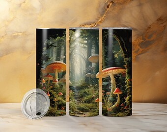 Enchanted Forest Tumbler Wrap, 20 oz Skinny Tumbler Wrap, Sublimation PNG,