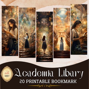 Academia bladwijzers Old School Library afdrukbare boekenliefhebber Booktrovert Bookwarm Love Reading bladwijzertracker begaafde College Book Teacher