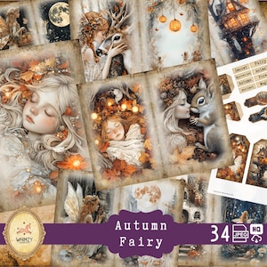 Kit de carnets d'automne pour animaux de compagnie Journal des fées de la forêt pour enfants