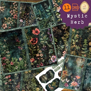 Mystic Herbs Junk Journal Kit: Witch Apothecary Printable (Digital Download)