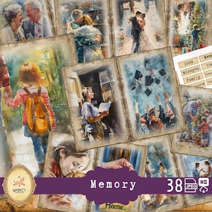 Memory Life Journal indésirable Souvenir Impression Souvenirs Cadeau Deuil Perte d'un être cher Époux, mère, Idée cadeau Souvenir Amour Cœur