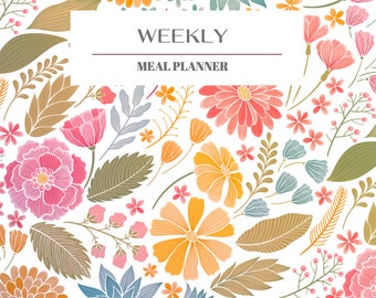 Weekly Meal Planner Template Pink - Etsy