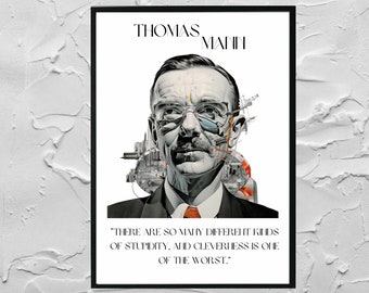 Thomas Mann Quote Poster 2 Pieces I Digital Product Printable Art Instant Download Book Nook Decor Book Gift