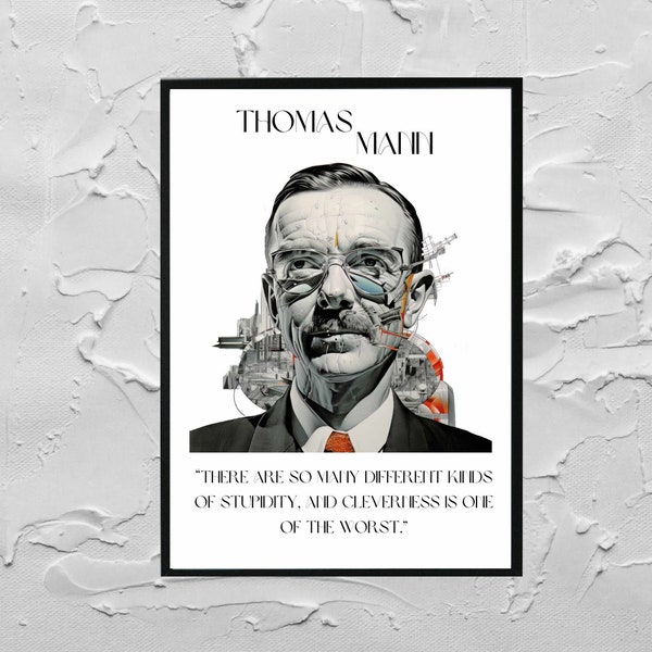 Thomas Mann Quote Poster 2 Pieces I Digital Product Printable Art Instant Download Book Nook Decor Book Gift