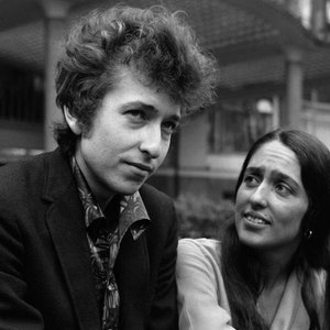 Joan Baez Bob Dylan Poster I Blowin' in the Wind 1960s 1970s Music