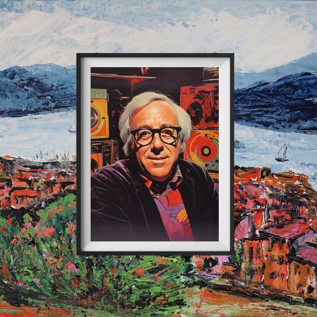 Rayberry Ray Bradbury Portrait Poster, Printable Art, Book Nook Pop Art, Vintage ...