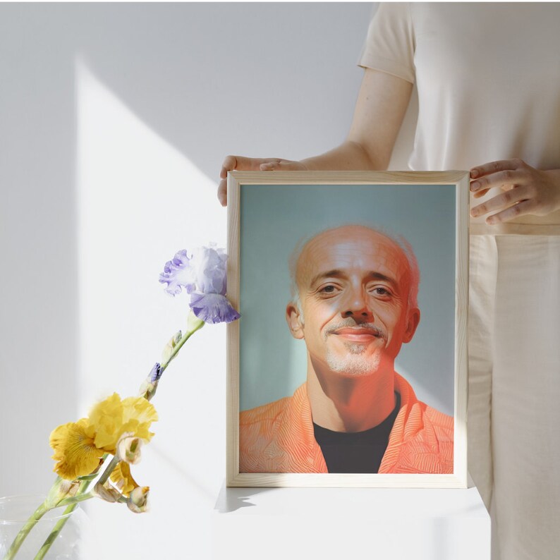 Paulo Coelho Portrait Poster, Brazilian Author, Printable Art, Book