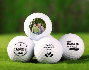 Benutzerdefinierte Golfbälle mit Fotos - Sportgeschenke für ihn, Vatertagsgeschenke, Hochzeitsfeier, Sportgeschenke für ihn, bester Vater von Par, neuer Vatergeschenk