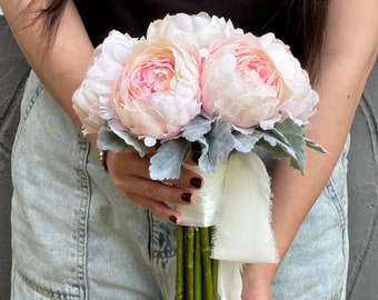 Peony bouquet and boutonniere