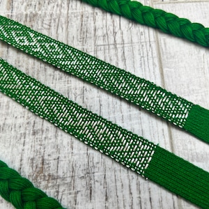 Handwoven Silk Brocade Headband: Birka Dragon Pattern, Silver Thread