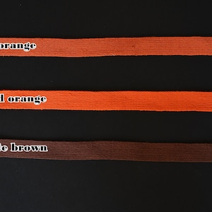 Handwoven Mulberry Silk Headband: Medieval Viking Style Orange Brown