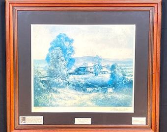 D&#39;ARCY DOYLE (1932-2001) &quot;Dusk At Boonah&quot; - 452/500 - Personally Signed Vintage limited lithograph - Famous Australian Artist