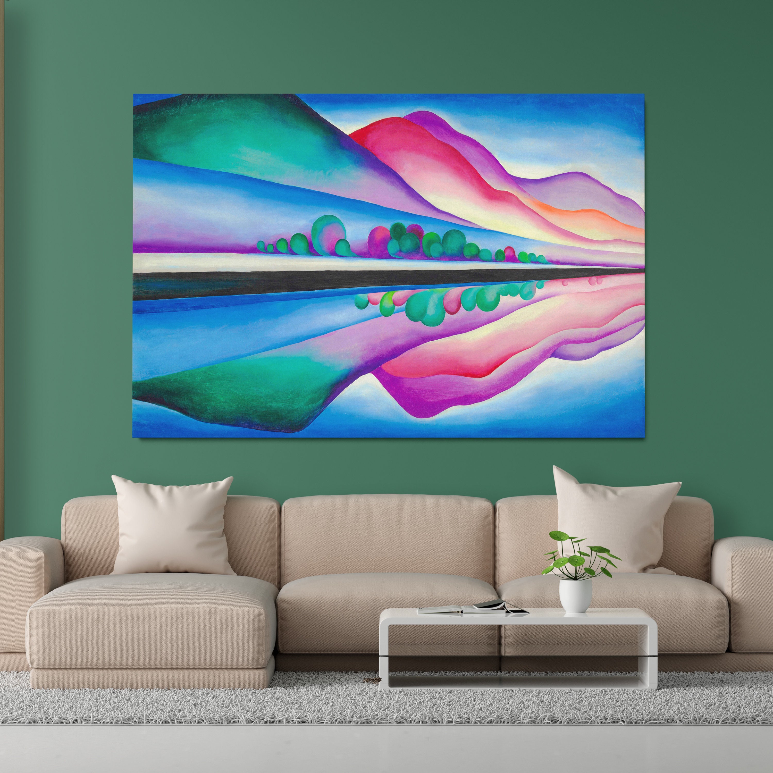 ia O'Keeffe Lake e 1922 希少ポスター ia O'Keeffe Lake e 1922 希少ポスター Georgia O'Keeffe Lake George