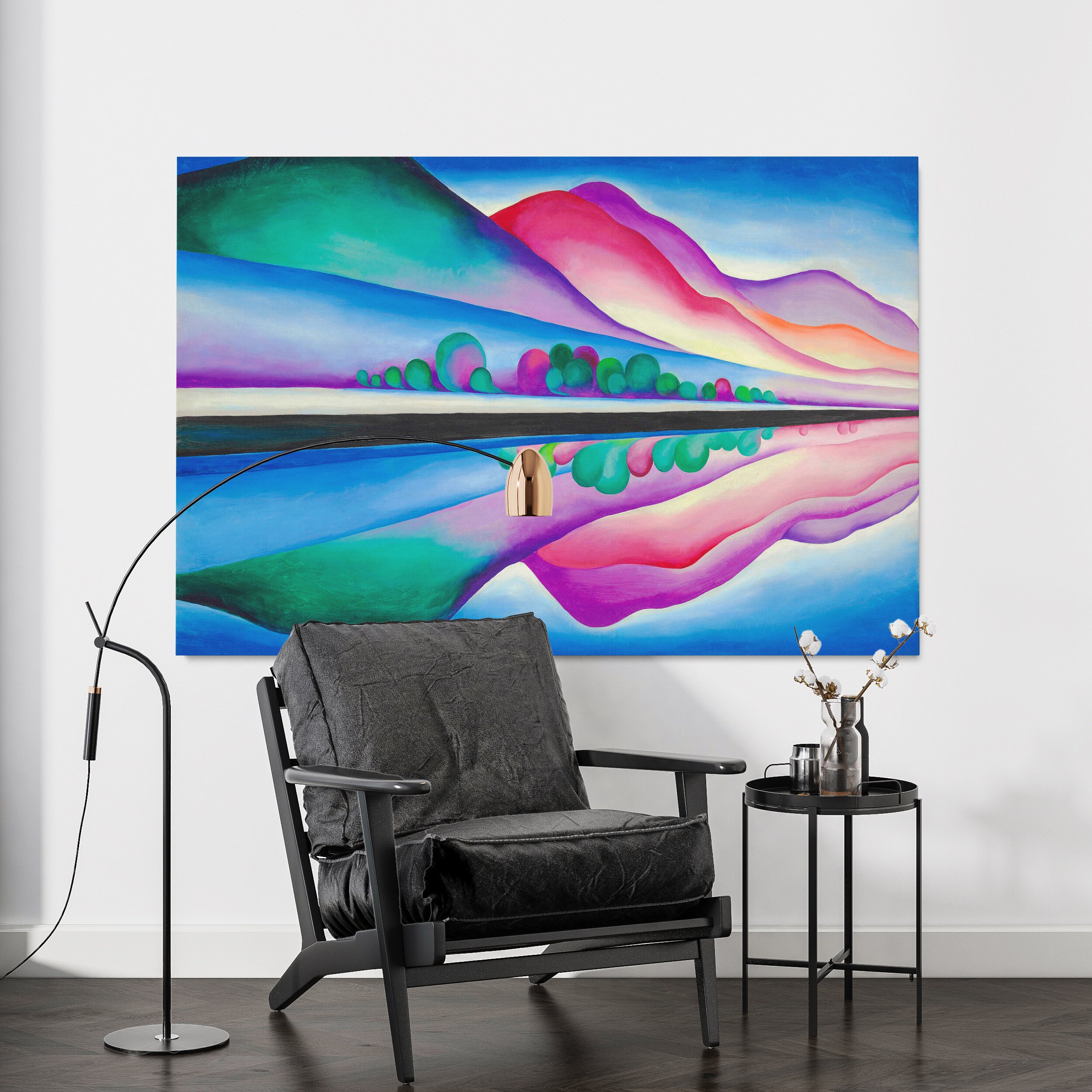 ia O&#39;Keeffe Lake e 1922 希少ポスター Georgia O'Keeffe Lake George 1922 希少ポスター