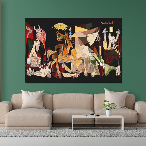 Toile de Guernica, impression de peinture de Guernica de Pablo Picasso, art de Guernica, reproduction de Guernica / impression de haute qualité sur toile et poster