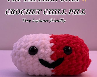 Crochet Chill Pill: Adorable Pattern by DinosByD - PDF Instant Download