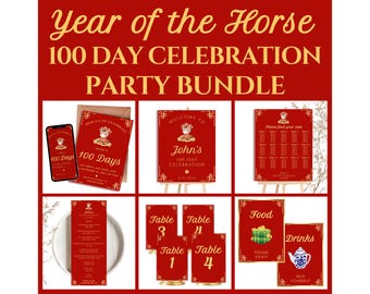 Paquete de fiesta para la celebración del Año del Caballo (100 días) (Descarga digital)