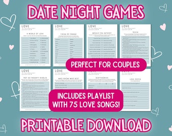 Valentines Games for Adults | Date Night Games | Anniversary Games | Fun Valentines Games | Love Notes | Riddles | Printable Games