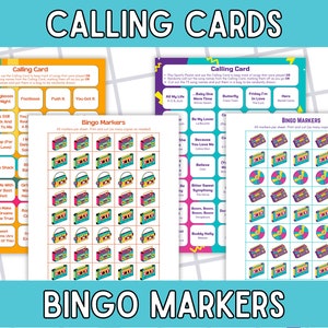 80s and 90s music bingo with playlsit